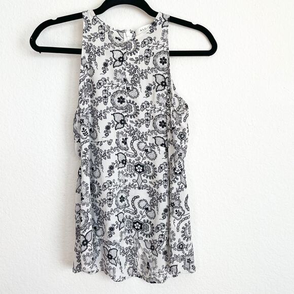 ALC B&W Floral Silk Tank Top - Picture 7 of 12